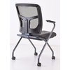 Officesource CoolMesh Collection Nesting Chair with Titanium Gray Frame 7794TNSABK